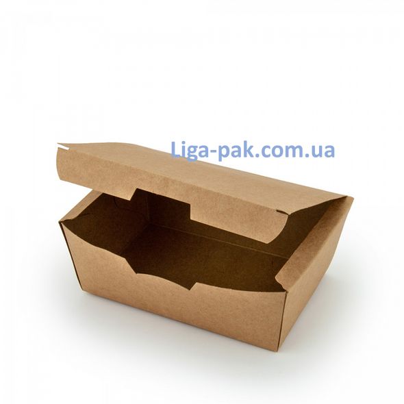 (013805К) Коробка паперова для нагетсiв та сушi КРАФТ 130*88*48 (50/100), Крафт бурый