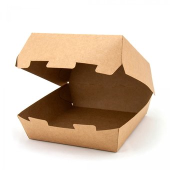 51ал(013800) Коробка паперова КРАФТ для бургера 94*94*70мм (25/150)
