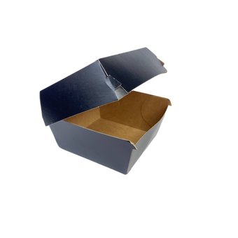 013930Ч Коробка паперова ЧОРНА (крафт) для бургера 95*95*75мм (75//450)