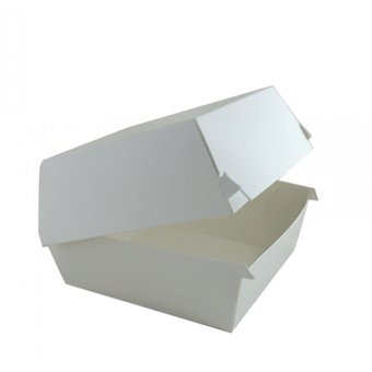 (013892) Коробка паперова для бургерах ХL БІЛА 130*130*100мм(50/300)