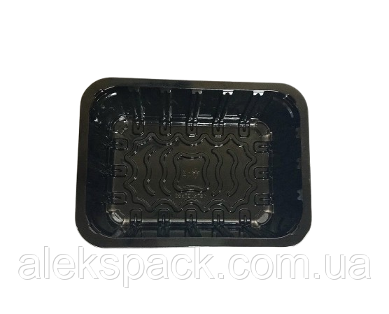 Коробка пластикова IT-3163 низ чорна PET (700 шт/ящ)
