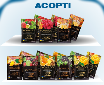 Фруктово-ягодные напитки Ассорти Йонаго (бокс 24 шт &times; 50 г)