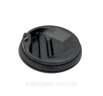Кришка на стакан д80 чорна (50 шт/уп, 40 уп/ящ)